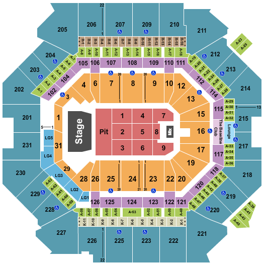 Barclays Center Seating Chart: Eric Church