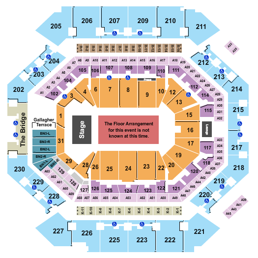 Barclays Center Seating Chart: Generic Floor 2