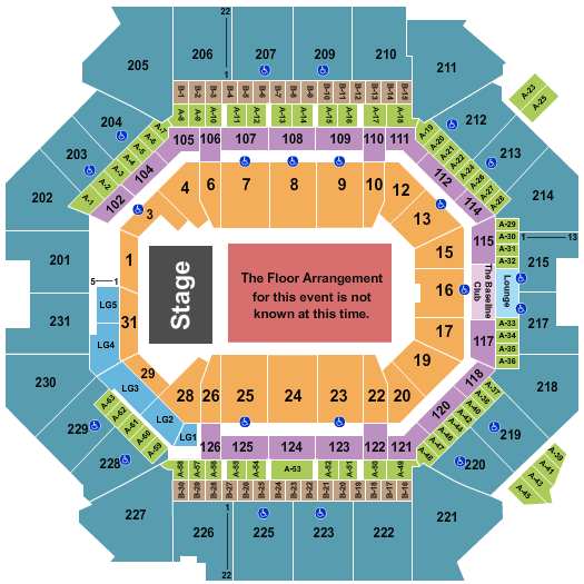 Barclays Center Seating Chart: Generic Floor