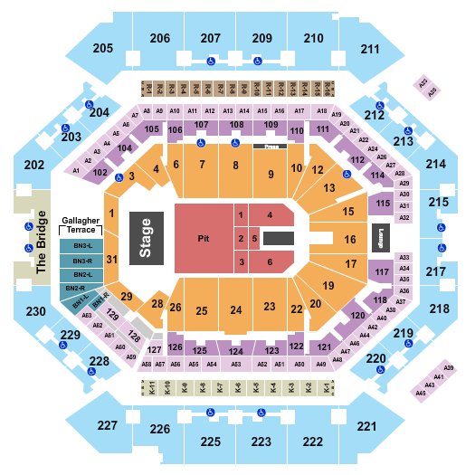 Barclays Center Seating Chart: Lany