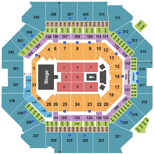 Barclays Center Seating Chart: Mary J. Blige