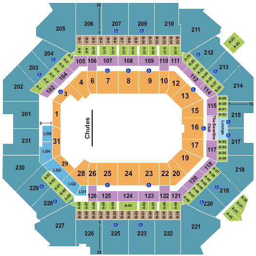 Barclays Center Seating Chart: Rodeo