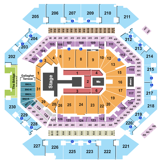 Barclays Center Seating Chart: Young Miko