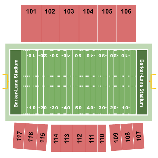 Barker-Lane Stadium Map