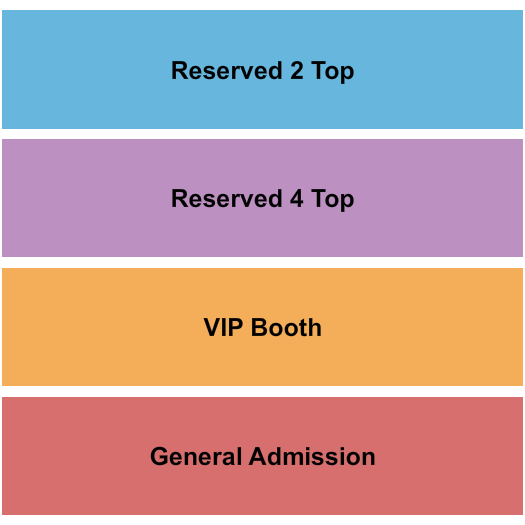Barnato Seating Chart: GA/VIP/Reserved