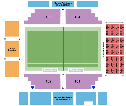 Barnes Tennis Center Seating Chart: Tennis