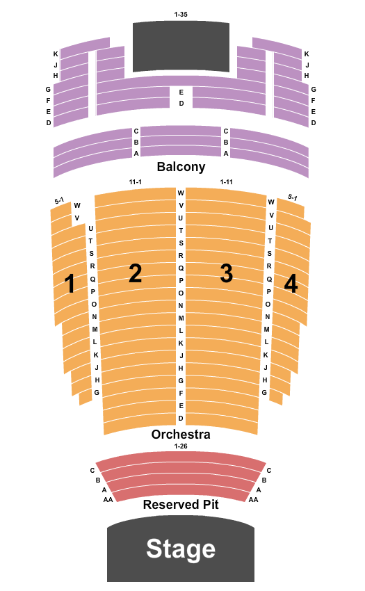 Barrymore Theatre - Madison Seating Chart: Endstage - Resv Pit