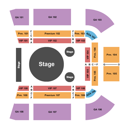 Barton Creek Square Seating Chart: Garden Bros Nuclear Circus