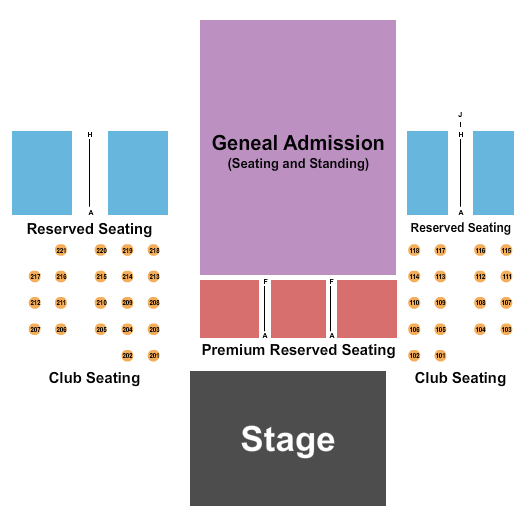 Base31 Seating Chart: Premium/Reserved/GA