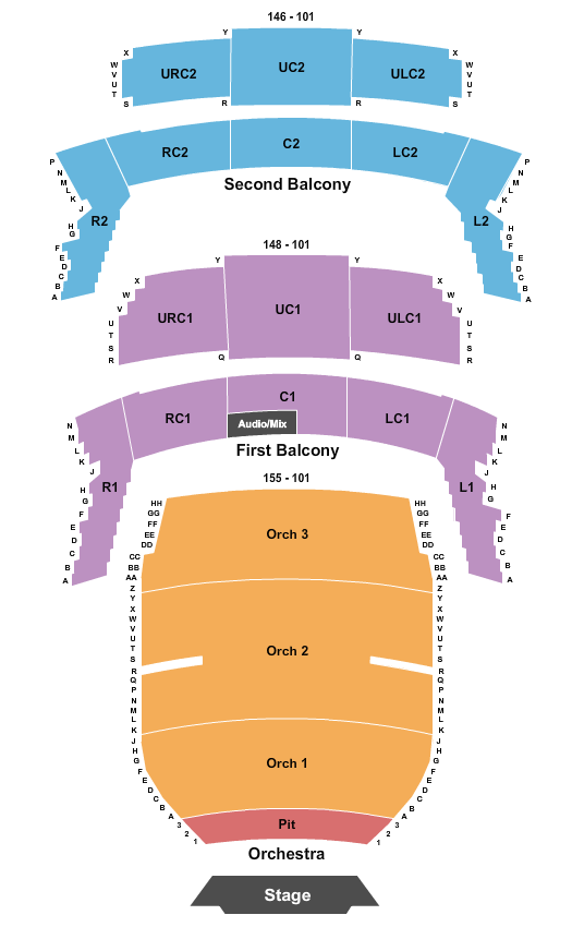 Bass Concert Hall Map