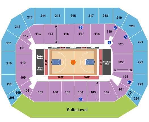 Baxter Arena Seating Chart: Basketball