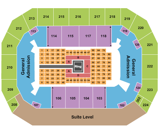 Baxter Arena Seating Chart: Boxing