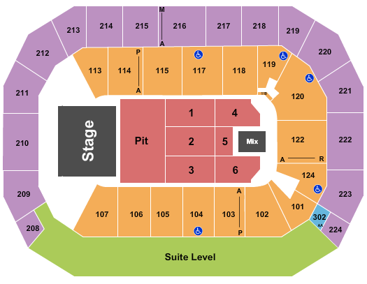 Baxter Arena Seating Chart: Endstage GA Pit 2