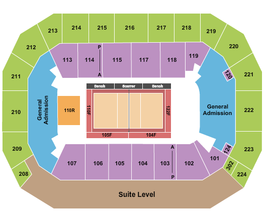 Baxter Arena Seating Chart: Volleyball - LOVB