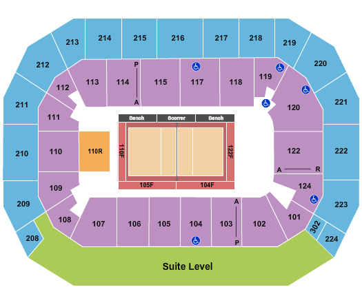 Baxter Arena Seating Chart: Volleyball 2