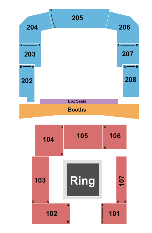 Bayou Music Center Seating Chart: AEW