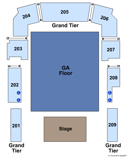 Bayou City Music Center Seating Chart