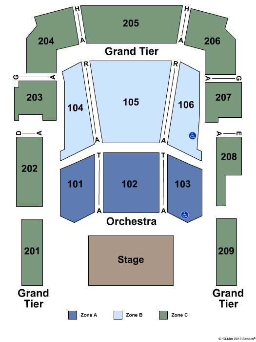 Bayou Music Center (Formerly Verizon Wireless Theater - TX) Seating Chart