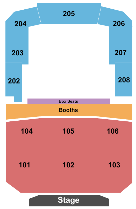 Bayou Music Center Seating Chart: Endstage 3