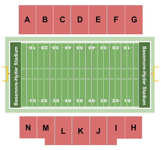 Bazemore-Hyder Stadium Seating Chart: Football