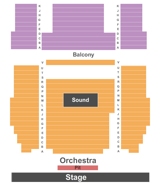 Beacon Theatre - VA Seating Chart: End Stage