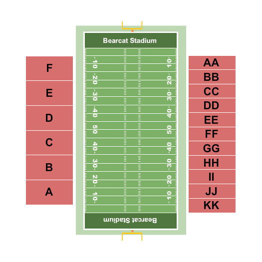 Bearcat Stadium Seating Chart: Football