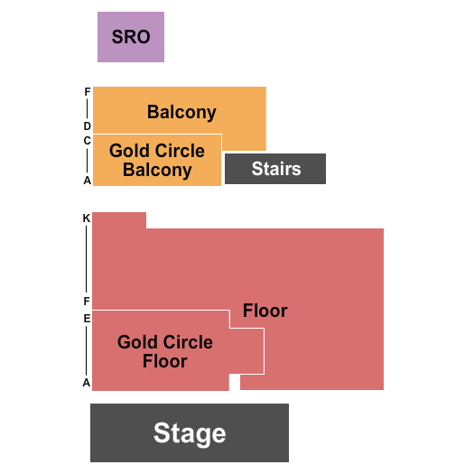 Bearsville Theater Seating Chart: Endstage 3