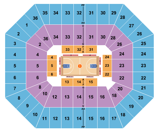 Beasley Coliseum Seating Chart: Basketball - Globetrotters