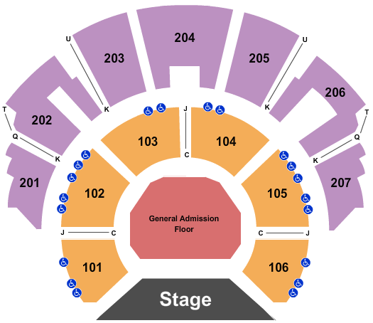 Beau Rivage Theatre Seating Chart: Endstage GA