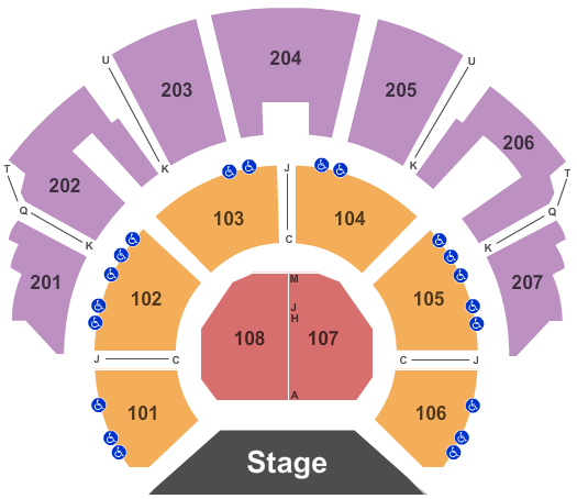 Beau Rivage Theatre Seating Chart: Endstage