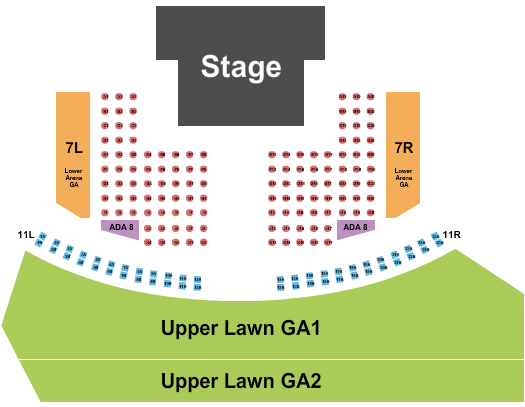 Beaver Dam Amphitheater Seating Chart: Endstage GA Pit 3
