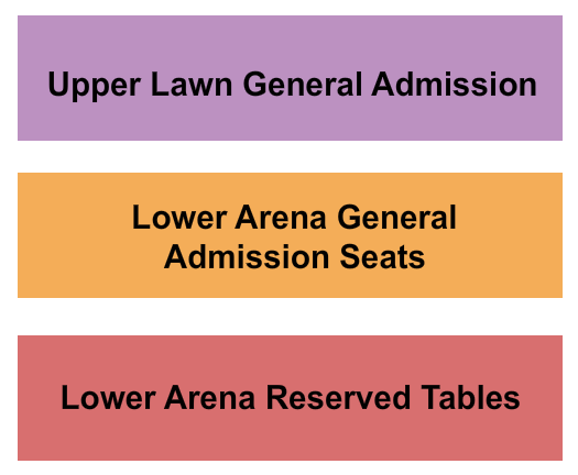 Beaver Dam Amphitheater Seating Chart: GA & Tables