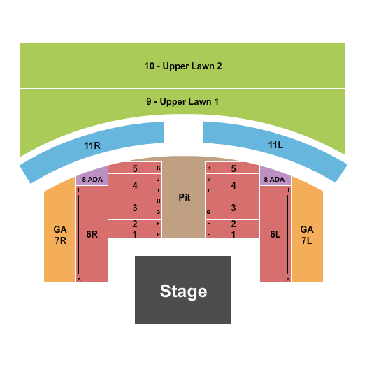 Beaver Dam Amphitheater Seating Chart: Endstage GA Pit 4
