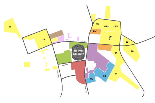 Beaver Stadium Parking Map