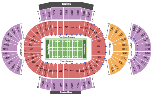 Beaver Stadium Seating Chart: Football