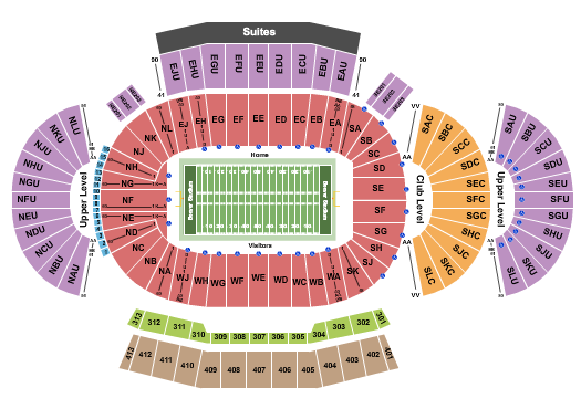 West Shore Home Field At Beaver Stadium Seating Chart: Football