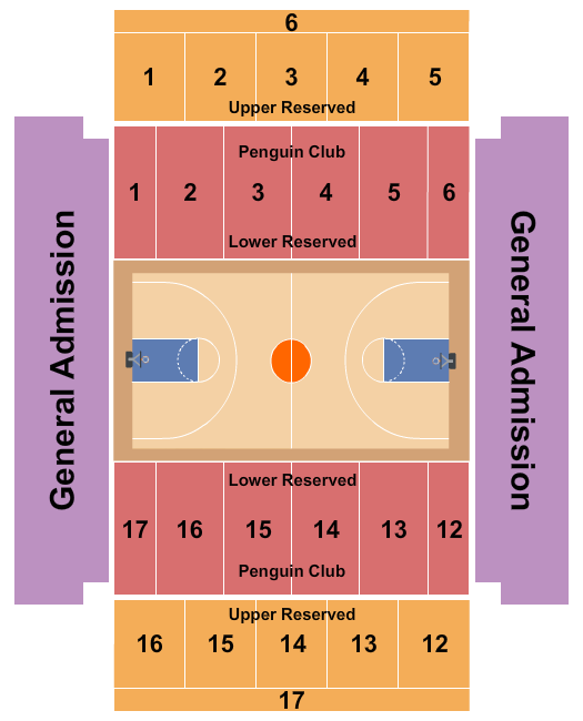 Beeghly Center Seating Chart: Basketball 2