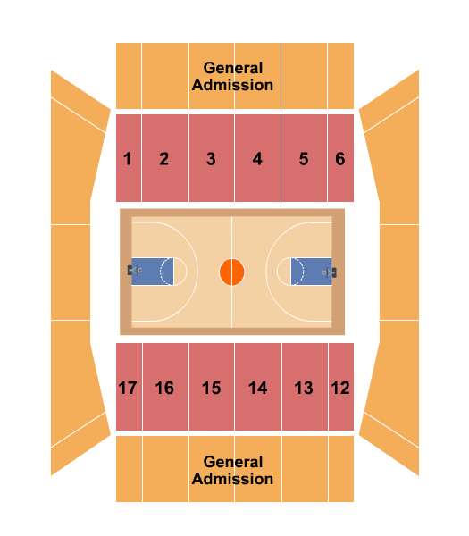 Beeghly Center Seating Chart: Basketball