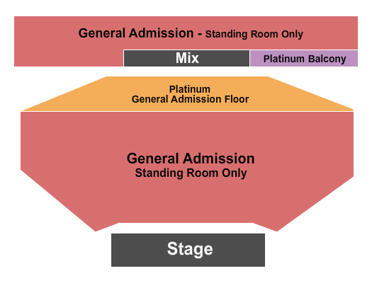 Belasco Theater - LA Seating Chart: GA Flr GA Balc - Platinum