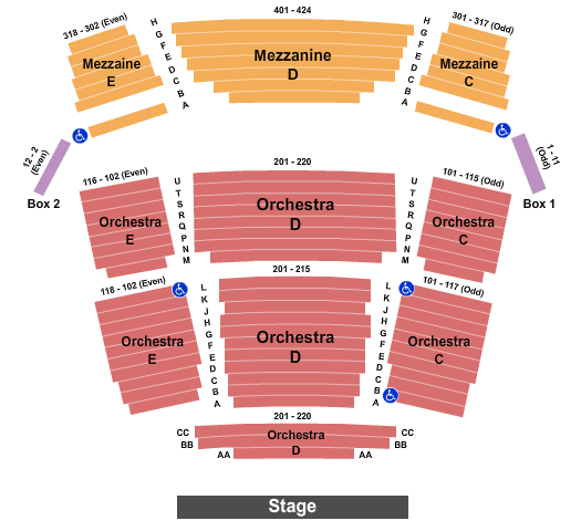 Belding Theater at Bushnell Theatre Seating Chart: Endstage