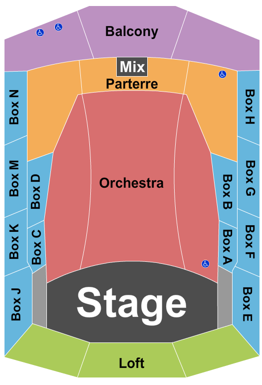 Bella Concert Hall Seating Chart
