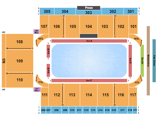 CAA Arena Seating Chart: Stars On Ice