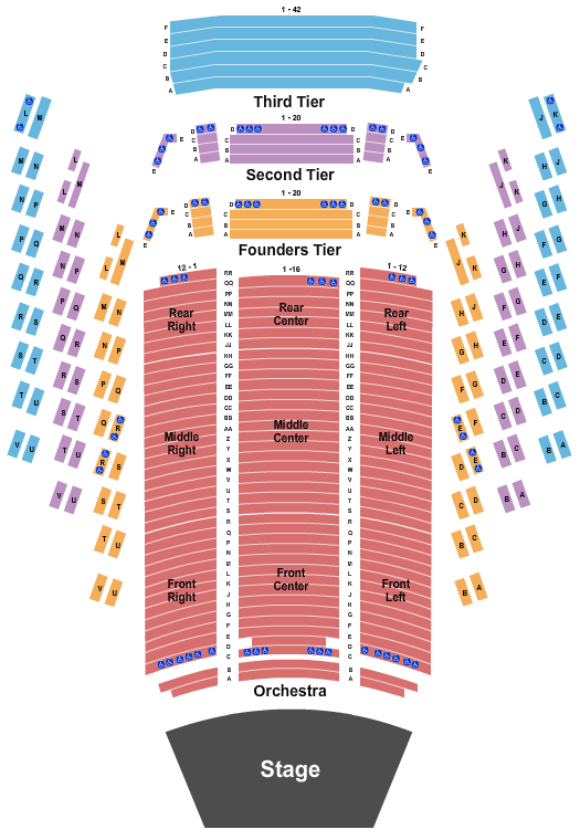 Benaroya Hall - S. Mark Taper Foundation Auditorium Seating Chart: Endstage 2