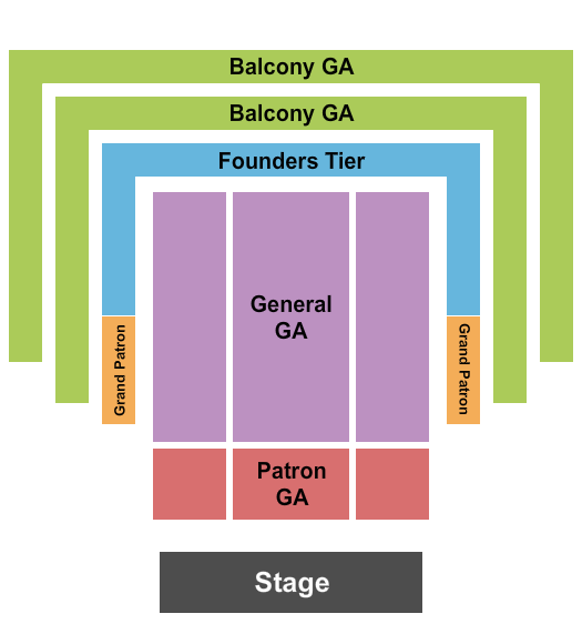 Benaroya Hall - S. Mark Taper Foundation Auditorium Seating Chart: GA By Level 2