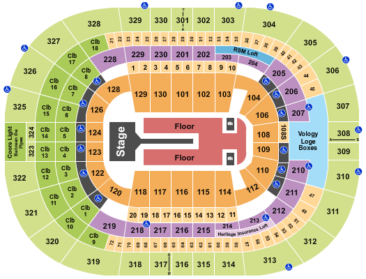 Benchmark International Arena Seating Chart: Florence and The Machine