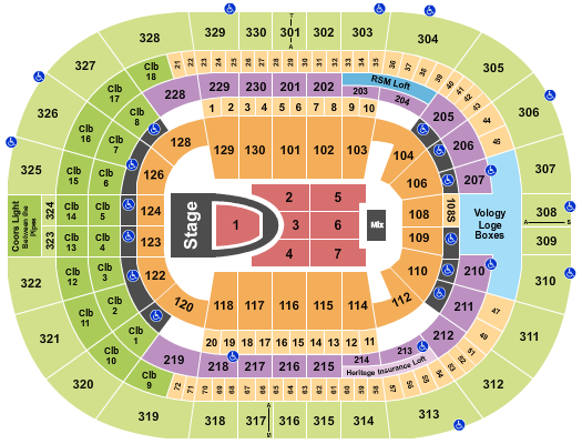 Benchmark International Arena Seating Chart: For King and Country