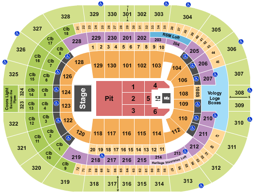 Benchmark International Arena Seating Chart: Mumford & Sons