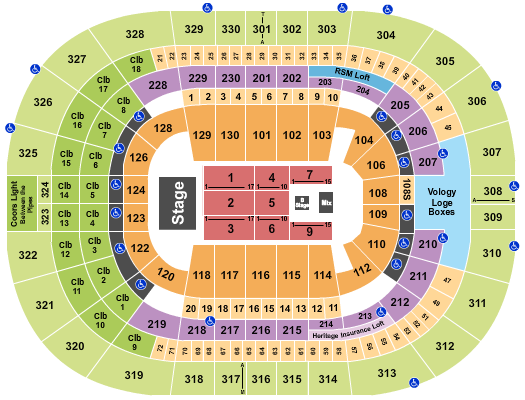 Benchmark International Arena Seating Chart: Third Day