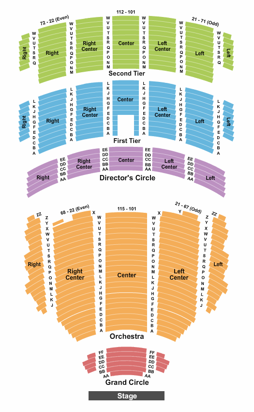 Benedum Center Virtual Seating Chart