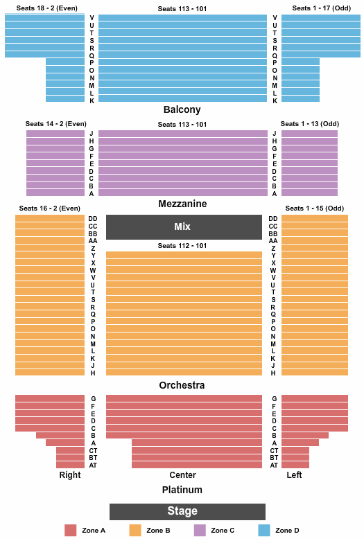 Bergen Performing Arts Center Map